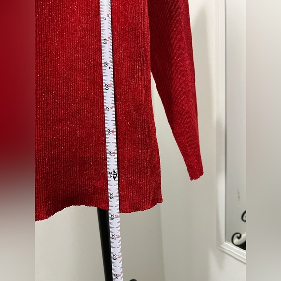 Calvin Klein Red Cut-Out Turtleneck Sweater - Picture 4 of 6